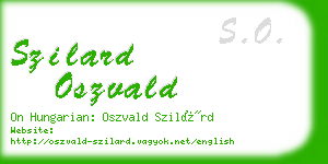 szilard oszvald business card